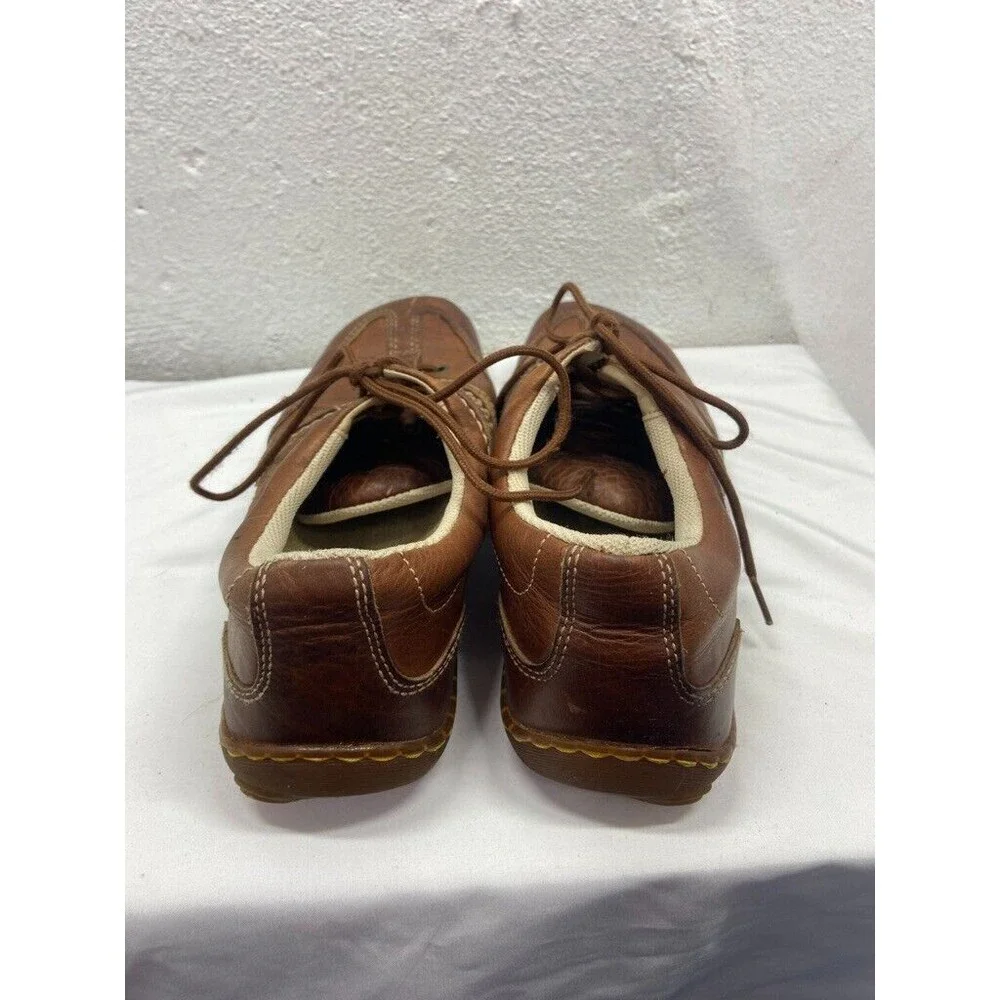 DR MARTENS MENS SIZE 9 BROWN LEATHER LACE UP LOAFERS